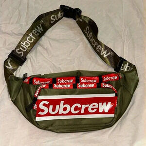 NWT Subcrew Fanny Pack Unisex Bag Green/Red Adjustable Brand New